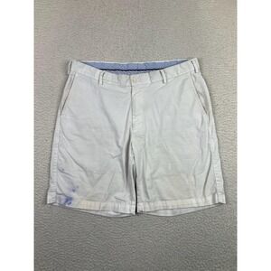 Peter Millar Chino Shorts Mens 35 White Solid Stretch Pima Cotton Summer Golf